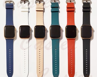Soft Silicone Apple Watch Band, 38/40/41mm, Waterproof Sport 