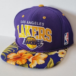 NBA Los Angeles Lakers Custom Snapback: Tropical Flowers