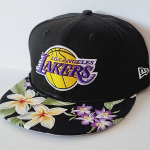 NBA Los Angeles Lakers Custom Snapback: Combination Flowers