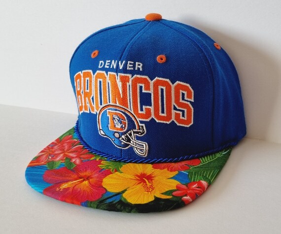 NFL Denver Broncos Custom Snapback Tropical Flowers 4 Etsy