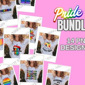 Pride Bundle, LGBT Png Bundle, Gay Png, Pride Png, Rainbow Png, Lesbian Svg,Quotes, Instant Download, Printable, Sublimation, DTF