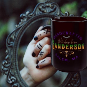 Sanderson Witches Brew Halloween Black Mug, 15oz