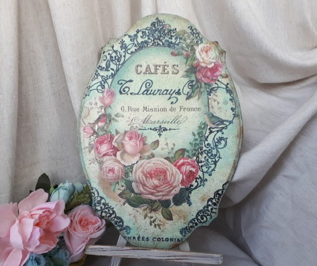 Vintage Style Wall Decor Floral Decor Wall Plaque Wall Art Etsy