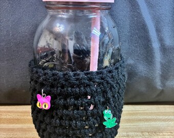 Charmed Crocheted Personalized Mason Jar Cozie/Sleeve