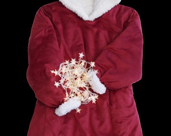 Custom Embroidery Wearable Blanket, Hooded Poncho, Port Authority Mountain Lodge Wearable Blanket