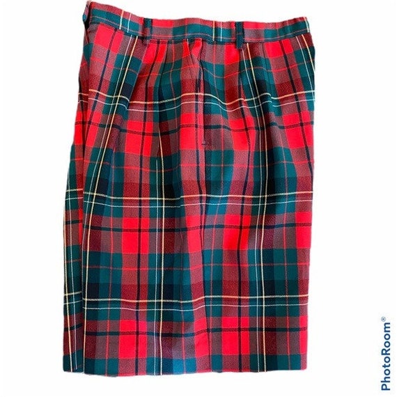 PENDLETON Vintage Tartan Plaid High Rise Wool Sho… - image 3