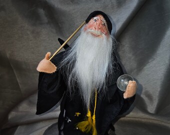 Merlin the Magician *numbered Annalee 1989 wizard figurine Made in USA VTG