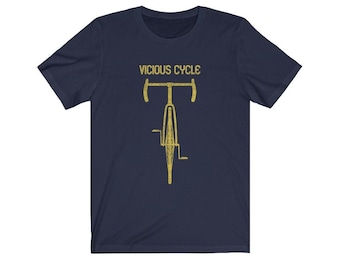 Camiseta unisex Vicious Cycle: divertida camiseta de ciclismo, camiseta de bicicleta, regalo de bicicleta, regalo para ciclistas, ciclistas