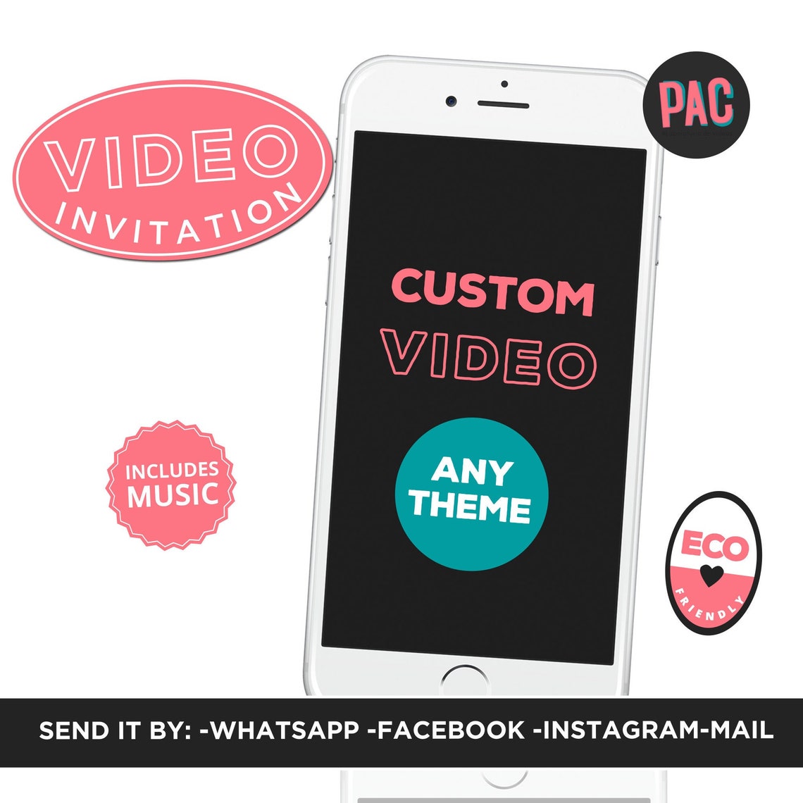 Custom Theme Video Invitation any theme Etsy