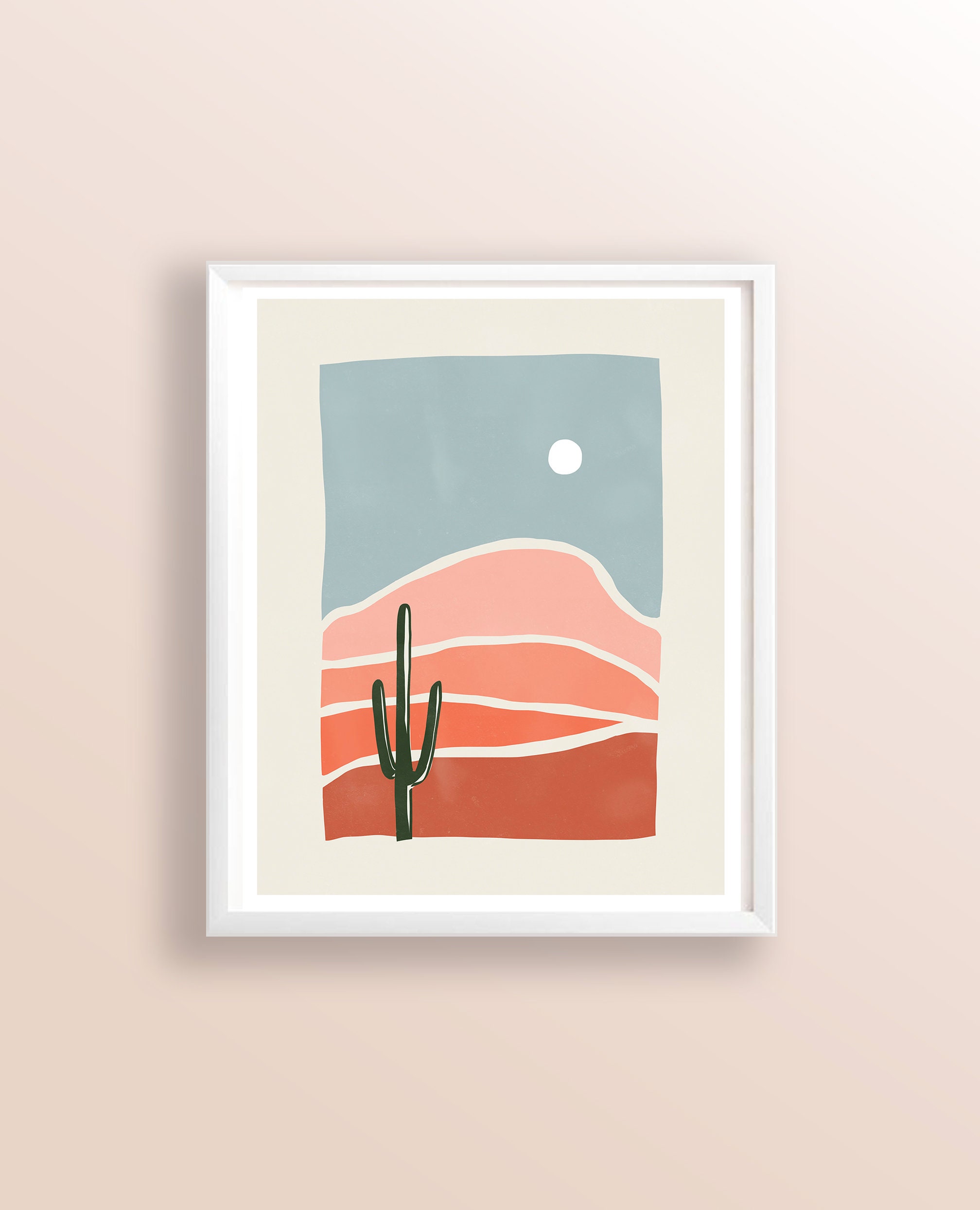 Abstract Joshua Tree Abstract Landscape Art Print - Abstract Art - Joshua Tree - Minimalist ...