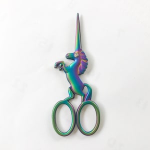 Rainbow Unicorn Embroidery Scissors // Craft Snips // Yarn Thread Cutter