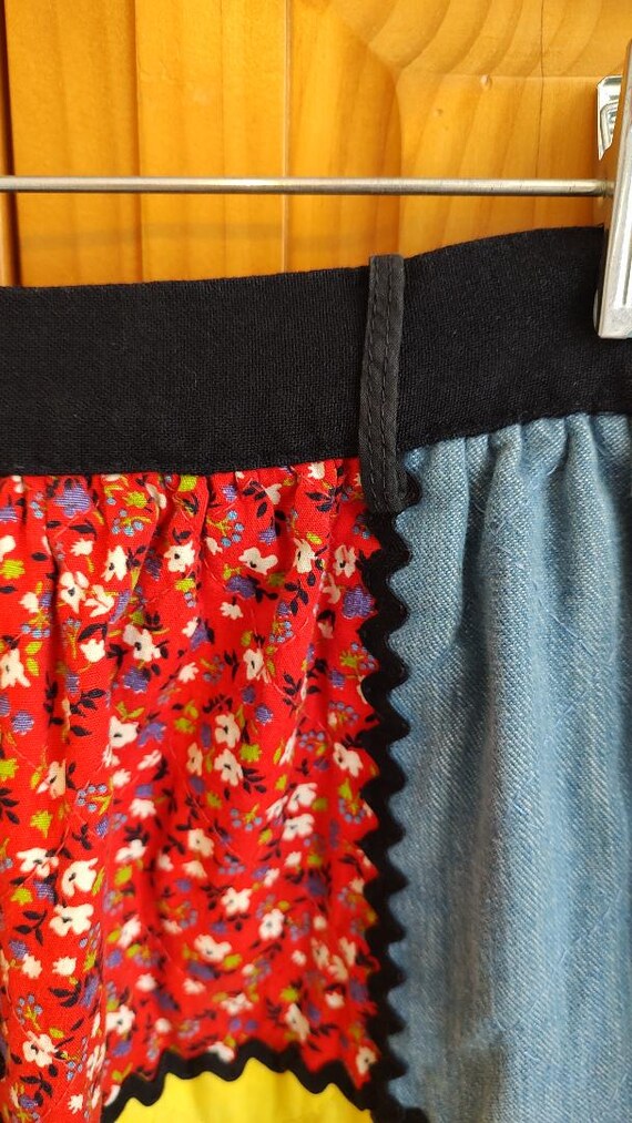 Vintage Handmade Quilted Patchwork Maxi Skirt: Bo… - image 4