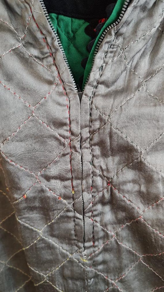 Vintage Handmade Quilted Patchwork Maxi Skirt: Bo… - image 9