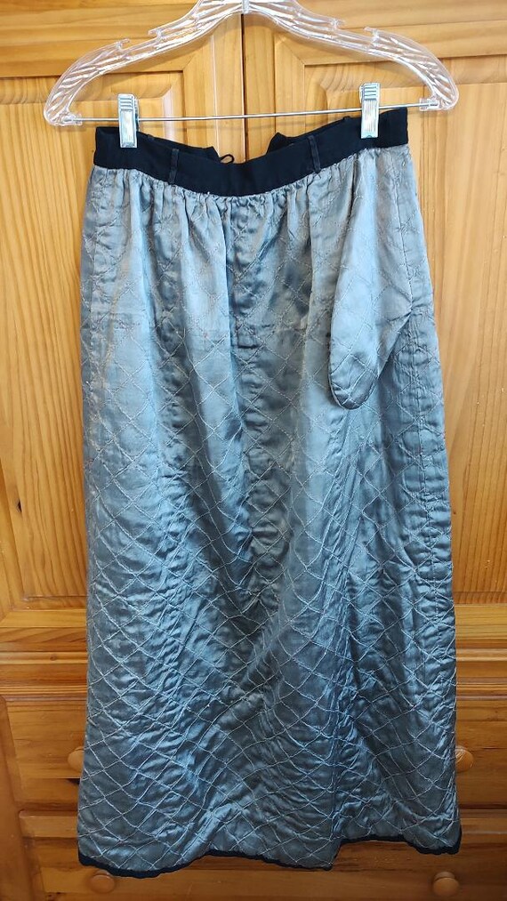 Vintage Handmade Quilted Patchwork Maxi Skirt: Bo… - image 8