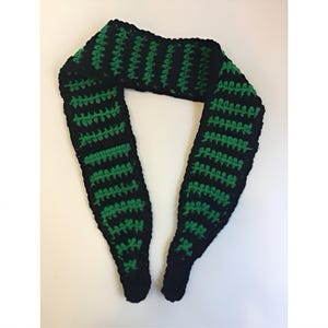 Head Wrap / Headband In Green And Black Stripes Best Wife Special Mother, hand crocheted, original design, one of a kind unique, head band