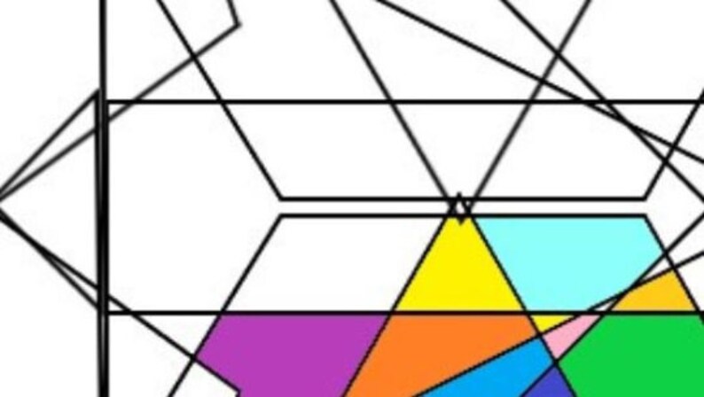 Puede incluir: Un dise&ntilde;o geom&eacute;trico con una variedad de formas de colores, incluyendo amarillo, naranja, rosa, azul, verde y morado. Las formas est&aacute;n dispuestas en un patr&oacute;n que crea una sensaci&oacute;n de movimiento y energ&iacute;a.
