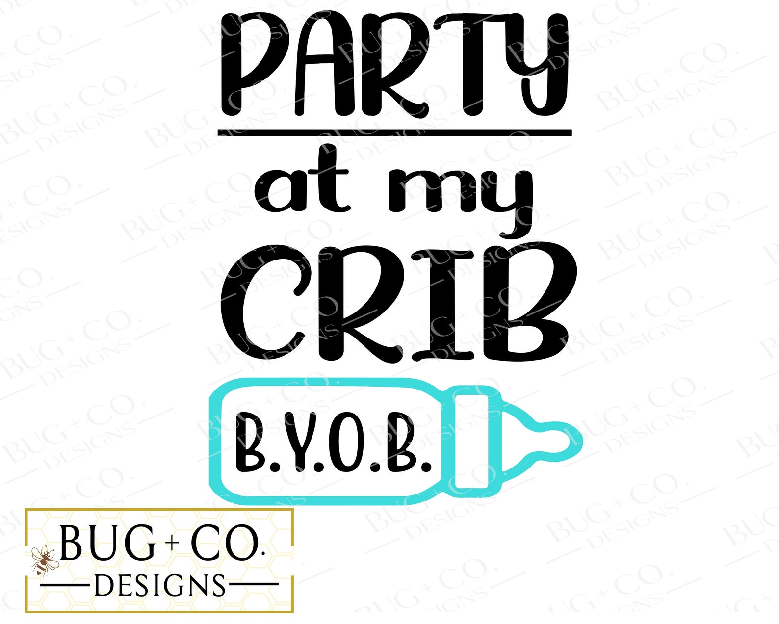 Baby Digital Download Party at My Crib svg eps jpeg png Etsy