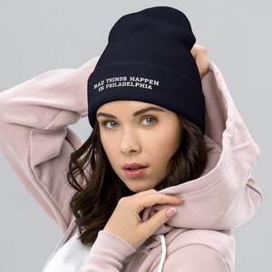 Bad Things Happen in Philadelphia Winter Cuffed Beanie Hat Philadelphia ...