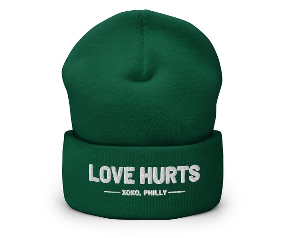 Love Hurts Cuffed Winter Beanie | Philadelphia Fan Winter Hat | Game Day Tailgate Gear | Christmas Gift