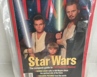 1999 Star Wars on the Cover Episode 1 Phantom Menace Time Magazine Mint Condition Hermetically sealed for over 21 years