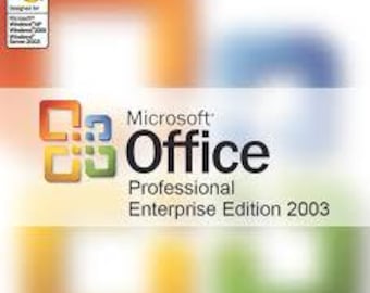 Microsoft Office 2003 Professional Enterprise Edition for multiple PC computers with Product Key