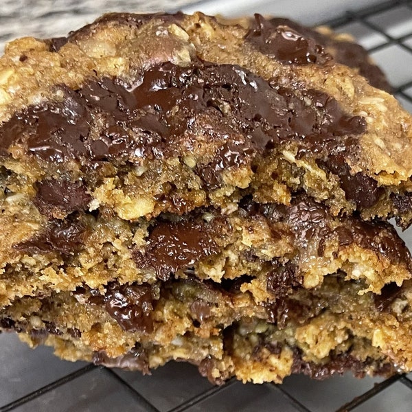 Granny's Gone Gourmet Chocolate Chip Oatmeal Cookies. 23 Gourmet Ingredients including 3 kinds of Chocolate