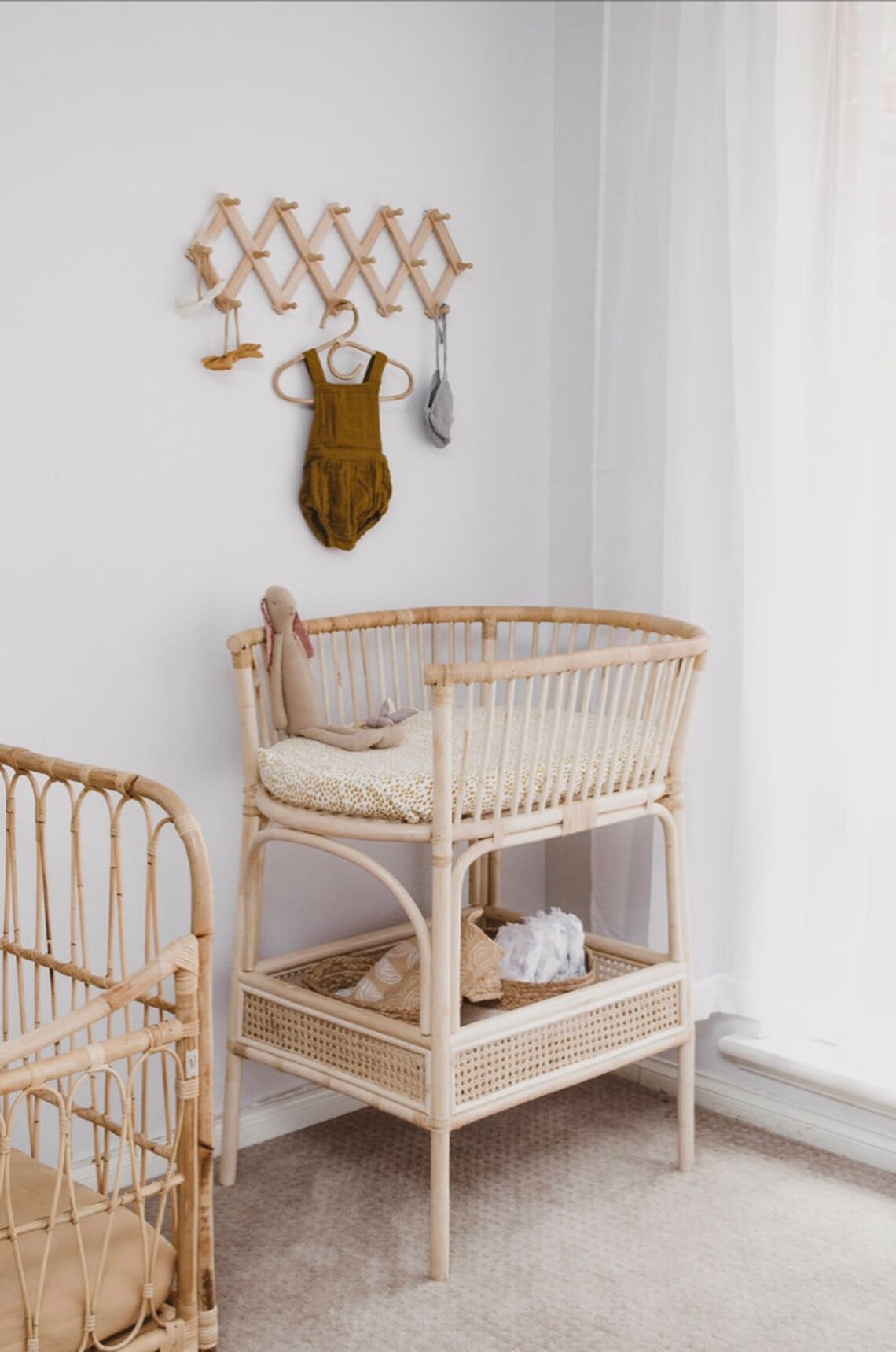 Taj Rattan Change Table Preorder Etsy