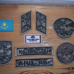 Kazakhstan Army Airborne Genuine Insignia patches set for BDU