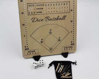 Travel sized dice baseball board game