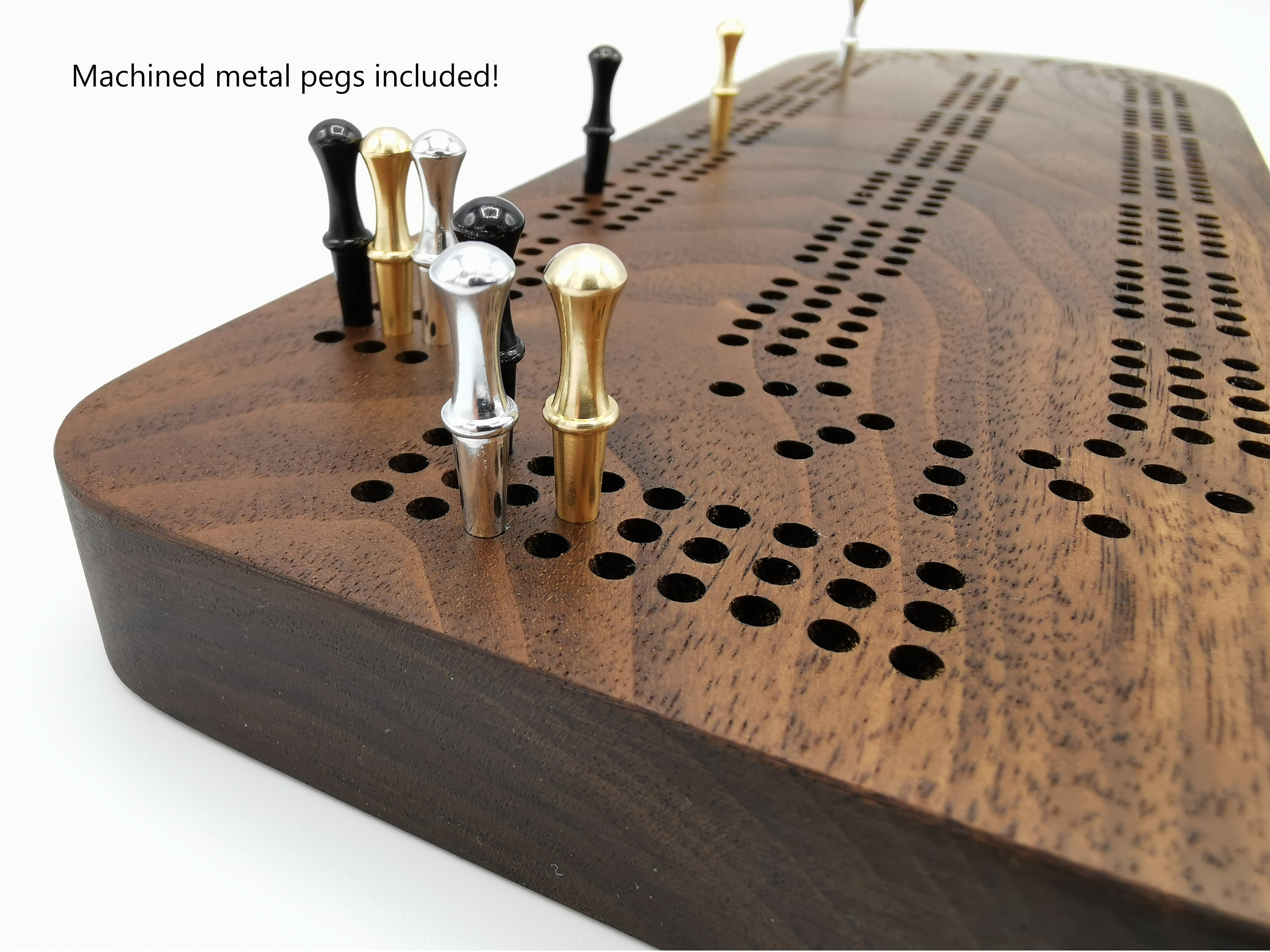 Premium Hardwood Cribbage Board Handmade 3 Track Lifetime Etsy