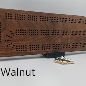 Premium hardwood cribbage board - Handmade 3 track lifetime wood board, optional engraving!
