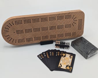 January 2025 60% off! Solid wood cribbage board
