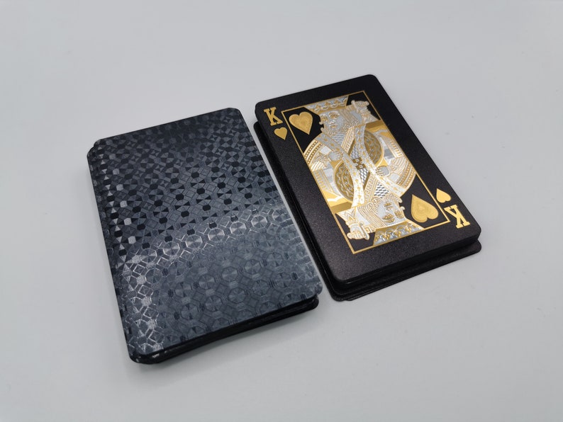 Blackout playing cards Waterproof gold and silver embossed playing card deck image 2