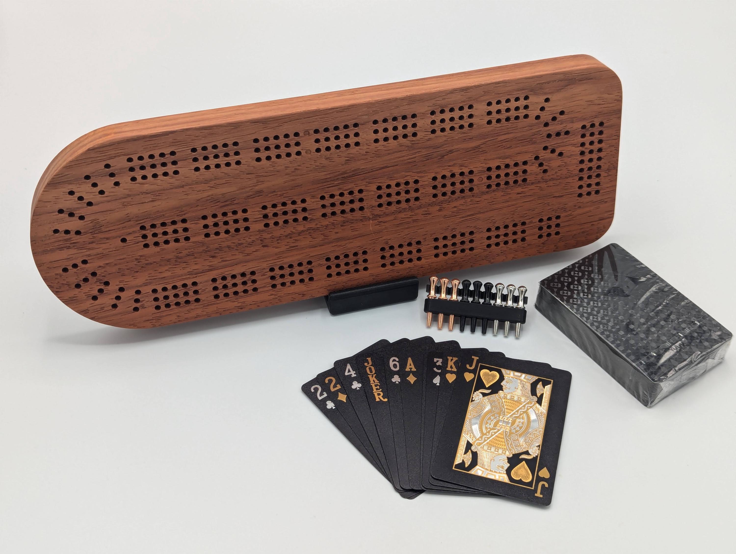 January 2025 60% off! Solid wood cribbage board