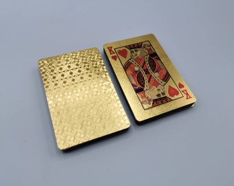 Luxury gold playing cards - Most popular gold embossed waterproof plastic playing card deck