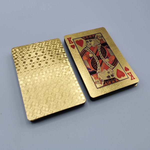 Luxury gold playing cards - Most popular gold embossed waterproof plastic playing card deck
