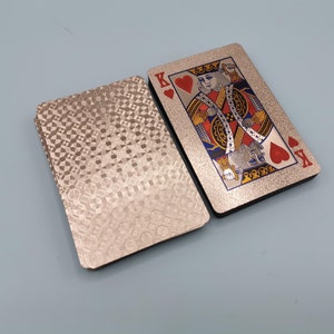 Luxury rose gold playing cards - Most popular rose gold embossed waterproof plastic playing card deck