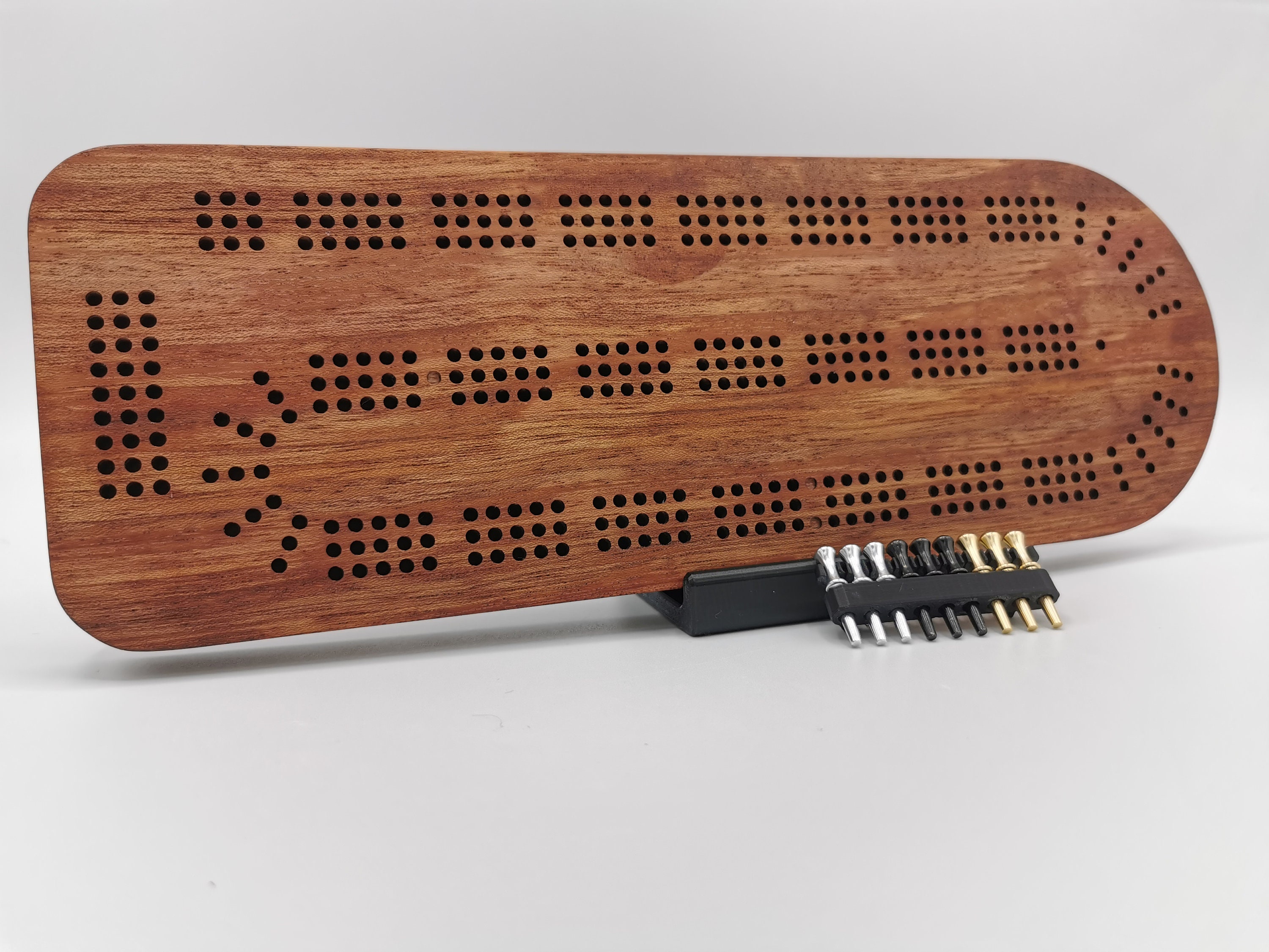 3 Track Cribbage Board Madera de corazón púrpura figura | Etsy