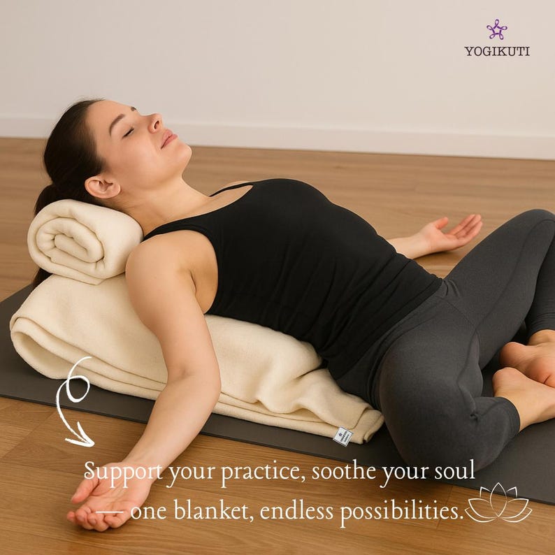 Handwoven Cotton Yoga Blanket Set of 12: for Restorative yoga support & Meditation, Pranayama image 5