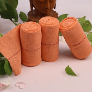 Vendaje de algodón para ojos Yogikuti (juego de 3), ideal para yoga restaurativo y pranayama. El vendaje para ojos de meditación proporciona relajación en la postura Savasana.