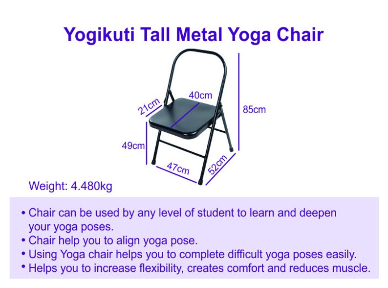 Yoga Chair Tall Iyengar Yoga Chair. Backless Metal Yoga Etsy