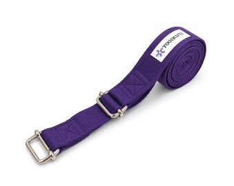 7ft Cotton Yoga Strap with Double Buckle: For Stretching & Flexibility