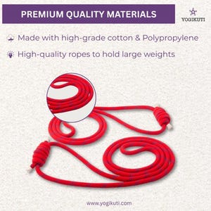 Iyengar Yoga Wall Ropes Set | Cotton Blend, Studio Props for Inversion Support, Stretching & Balance image 7