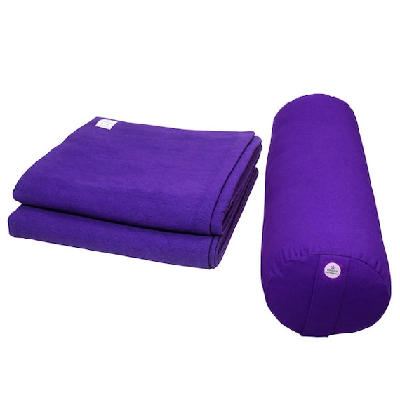 Iyengar Yoga Blanket set of 2 Yoga Bolster 1 Pcs. Yoga Cushion