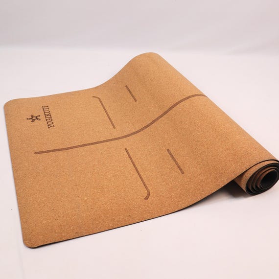 Eco Cork Yoga Mat: Non-Slip Natural Rubber, Alignment Marks, Ecofriendly
