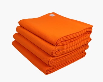 Iyengar Cotton Yoga blanket Orange set of 4, Cotton Yoga Blanket, Iyengar Yoga Blanket, Restorative yoga, Yin Yoga, Handwoven blanket