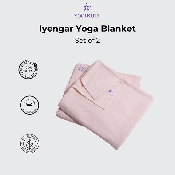 Iyengar 100% algodón tejido a mano manta de yoga conjunto de dos con envío  gratis, manta de yoga de algodón Pune sin blanquear. Hecho en India. -   México