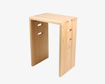 Iyengar Yoga Halasana Box- A: Wooden Yoga Bench, Support for Plough Pose