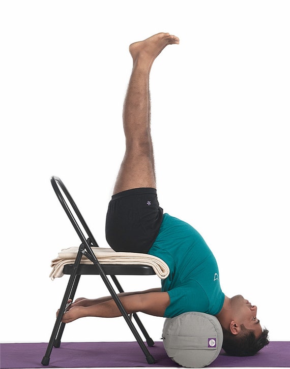 Yoga Chair Tall , Iyengar Yoga Chair. Backless Metal Yoga Chair