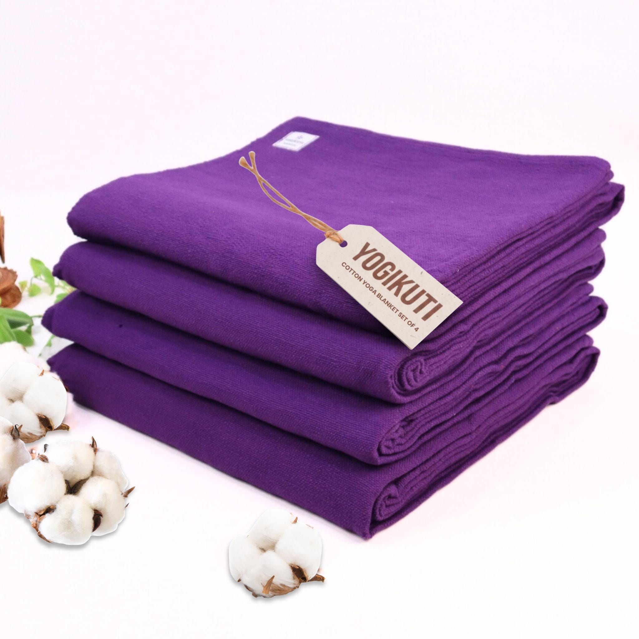 アイアンガーコットンヨガブランケット4枚セット：回復力をサポート